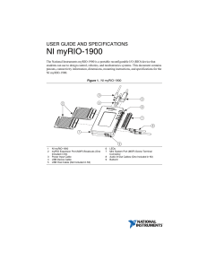 NI myRIO-1900 User Guide and Specifications