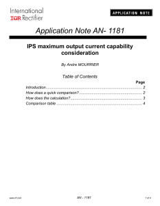 IPS maximum output current capability consideration
