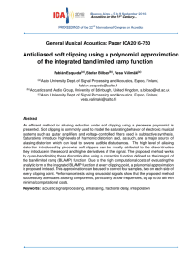 Antialiased soft clipping using a polynomial