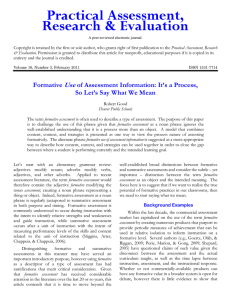 Formative Use of Assessment Information: It`s a Process, So Let`s