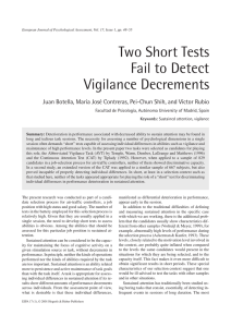 Two Short Tests Fail to Detect Vigilance Decrements