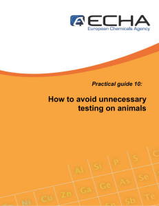 Practical guide 10 – how to avoid unnecessary - ECHA