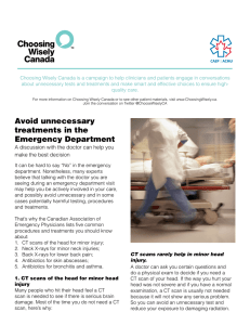 Avoid unnecessary treatments in the Emergency Department