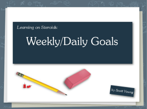 Weekly/Daily Goals