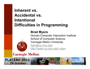 Inherent vs. Accidental vs. Intentional Intentional Difficulties in