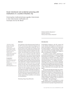 Acute intentional and accidental poisoning with