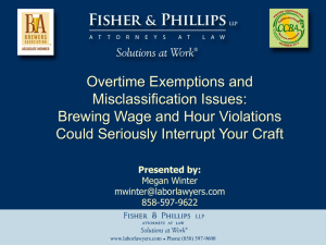 Overtime Exemptions and Misclassification Issues