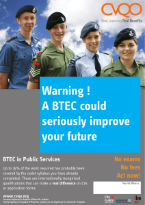 Warning ! A BTEC could seriously improve your future