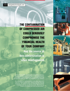 THE CONTAMINATION OF COMPRESSED AIR COULD