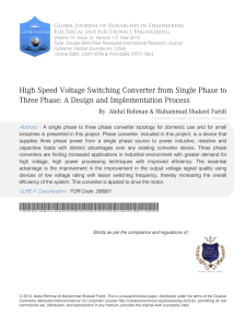 High Speed Voltage Switching Converter from
