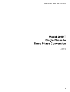 Model 201HT Single Phase to Three Phase Conversion