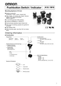 Pushbutton Switch / Indicator A16 / M16