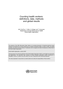 Counting health workers - World Health Organization