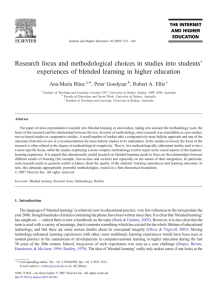 Research focus and methodological choices in studies into