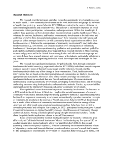 Research Statement My research over the last seven years has