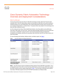 Cisco Dynamic Fabric Automation Technology: Overview and