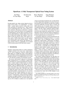 OpenScan: A Fully Transparent Optical Scan Voting System