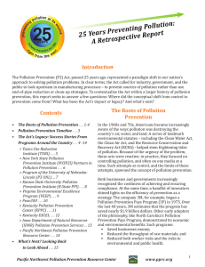 25 Years Preventing Pollution: A Retrospective Report