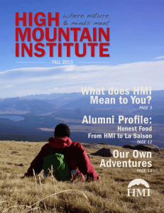 What does HMI Mean to You? Alumni Profile: Our Own Adventures