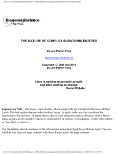 The Nature of Complex Subatomic Entities