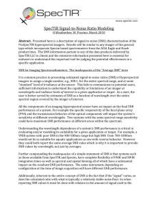 Signal to Noise Ratio Modeling