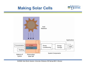 Making Solar Cells - University of Delaware