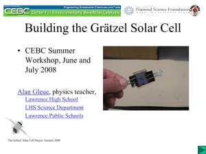 Building the Grätzel Solar Cell