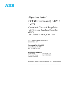 L-828/L-829 Ferroresonant Air-Cooled Regulator