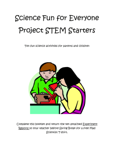 Science Fun for Everyone Project STEM Starters