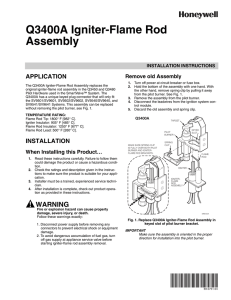 69-0751—04 - Q3400A Igniter-Flame Rod Assembly