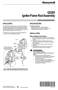 Q3305 Igniter-Flame Rod Assembly