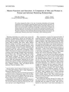 Mentor Functions and Outcomes: A Comparison of Men and Women