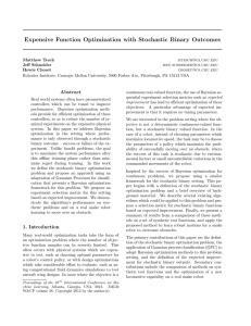 Expensive Function Optimization with Stochastic Binary Outcomes