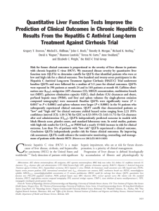 Quantitative liver function tests improve the prediction of clinical