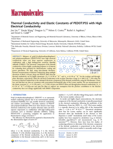Thermal Conductivity And Elastic Constants Of Pedot Pss With High