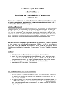 Submission and Late Submission of Assessments