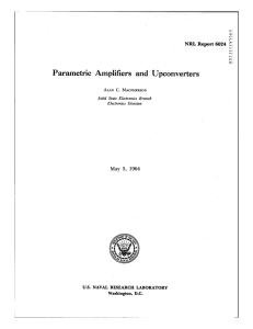 Macpherson - Parametric Amplifiers and Upconverters