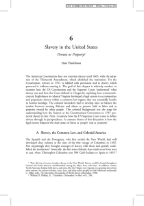 Slavery in the United States: Persons or Property?