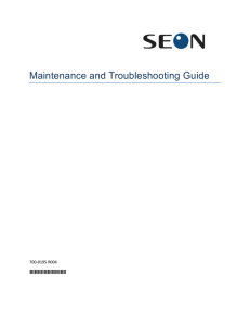 Seon Maintenance and Troubleshooting Guide