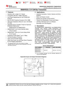 SN65HVD23x 3.3-V CAN Bus Transceivers (Rev. N)