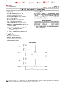 TS5A23157 Dual 10-Ω SPDT Analog Switch (Rev. E)