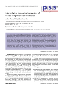 Interpolating the optical properties of varied composition silicon nitride