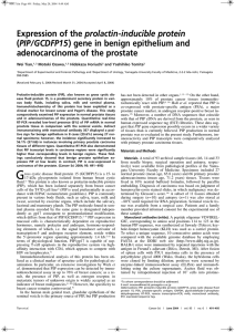 Expression of the prolactin‐indudble protein (PIP/GCDFP15) gene
