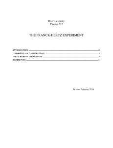 the franck-hertz experiment