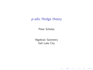 p-adic Hodge theory
