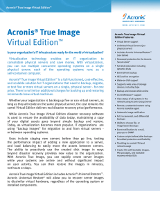 Acronis® True Image Virtual Edition™