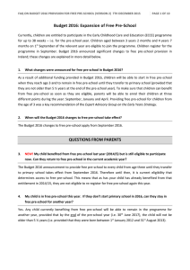 Budget 2016 - Department of Children and Youth Affairs