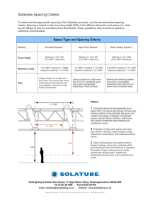 Solatube® Spacing Criteria