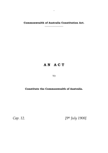 Commonwealth of Australia Constitution Act [transcript