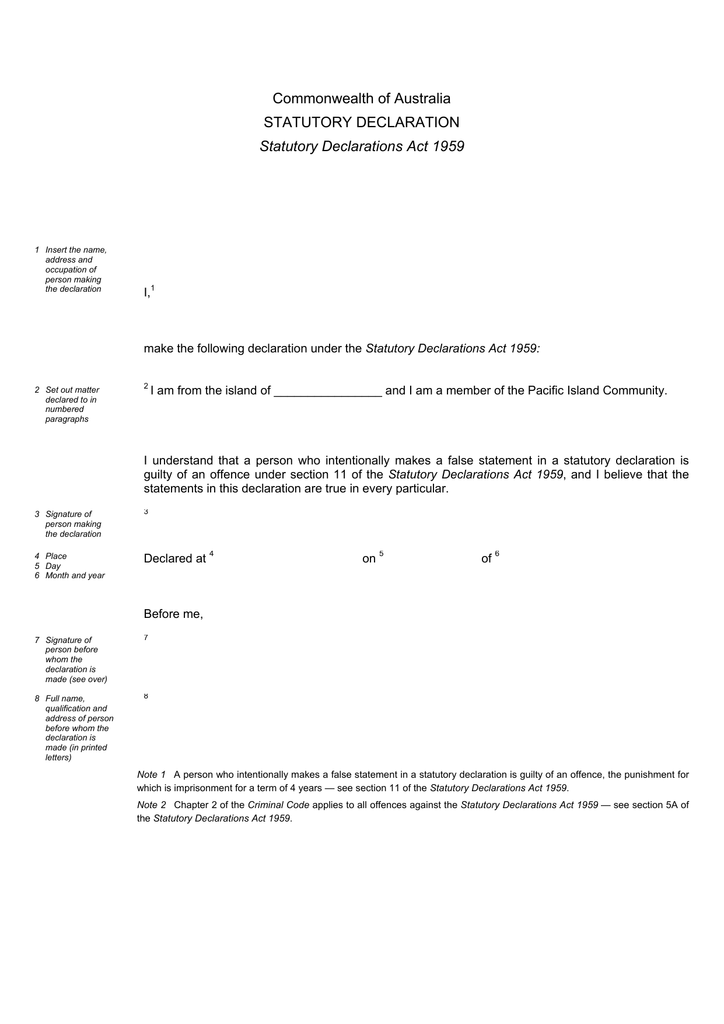 commonwealth-of-australia-statutory-declaration-statutory